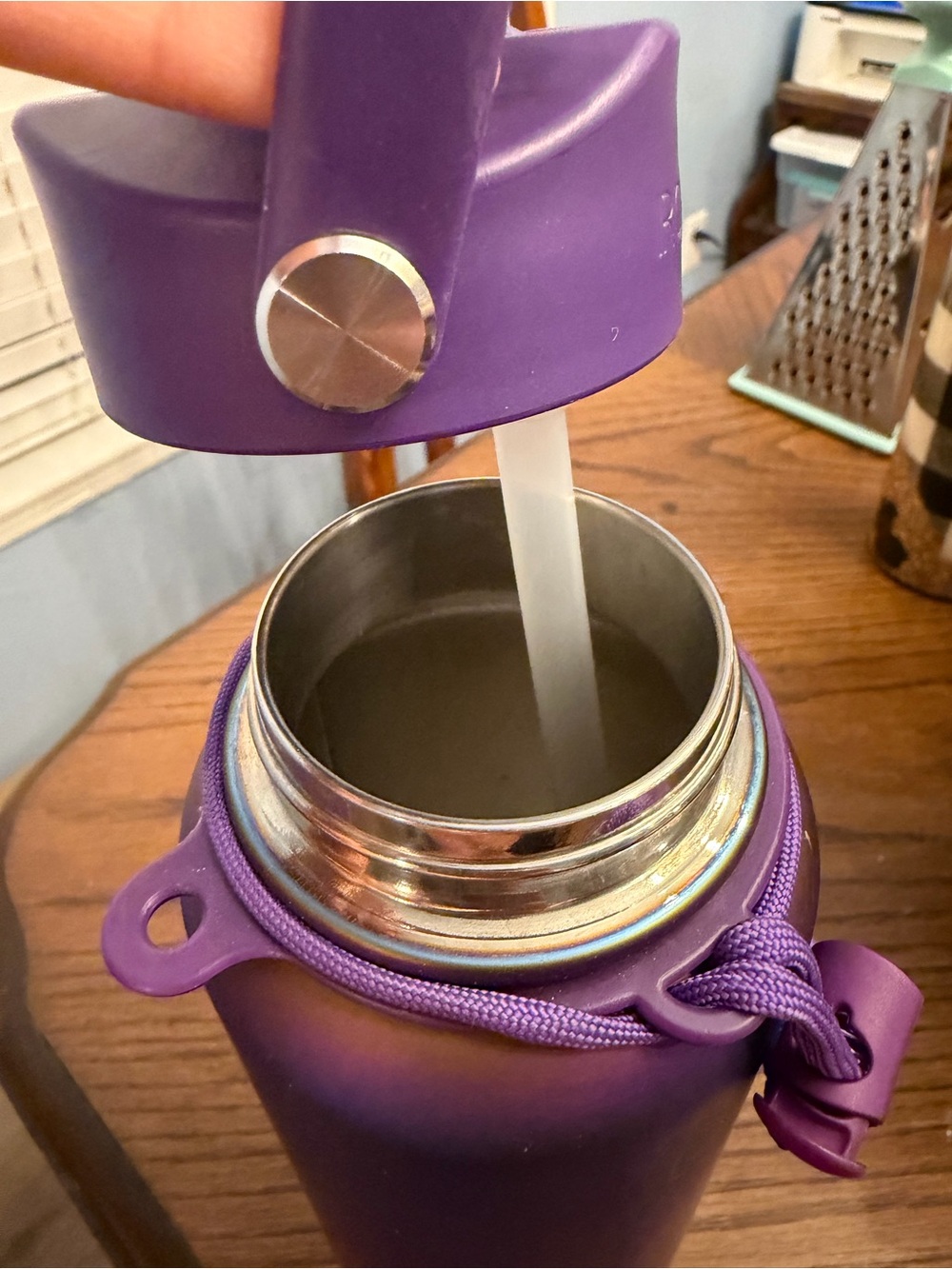 Purple Ombre  Water Bottle with Paracord Handle - Picture 10 of 13